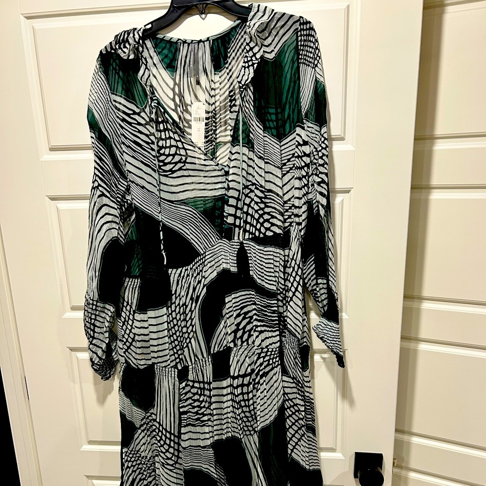 Anthropologie Voile tiered dress